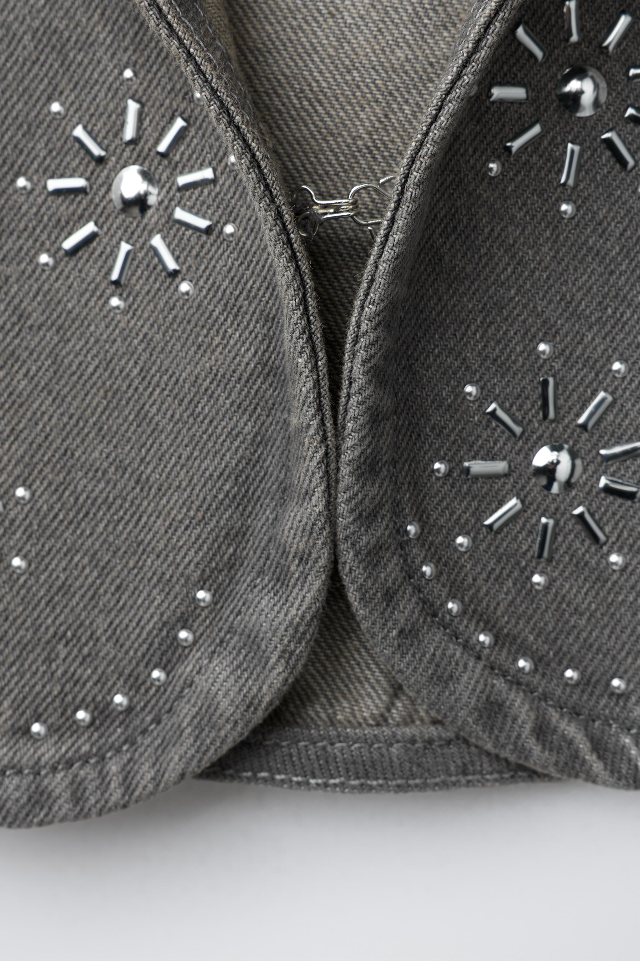 GILET EN JEAN STRASS